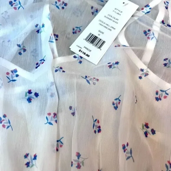 French‎ Connection Women's Summer White Cecilia Hallie Mini Dress Small NWT - Picture 9 of 14